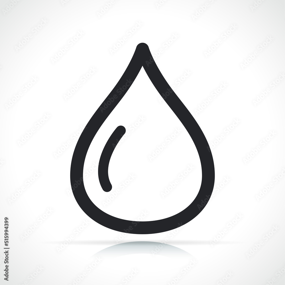 water drop thin line icon