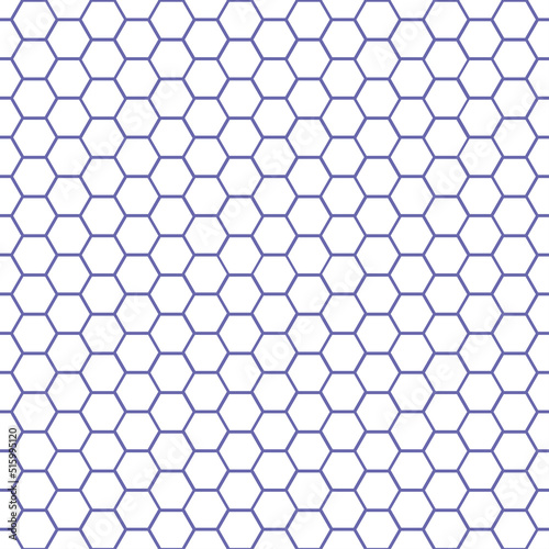 White honeycomb seamless pattern with very peri color background.