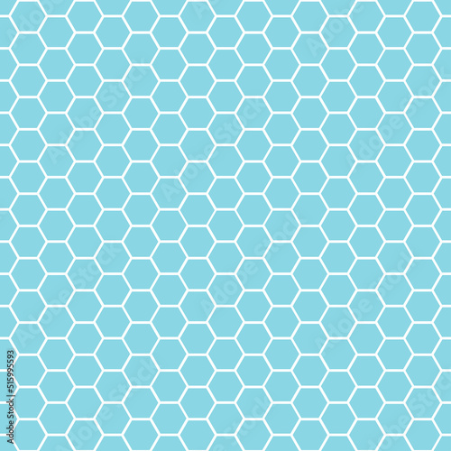 Seamless pattern with blue honeycomb.