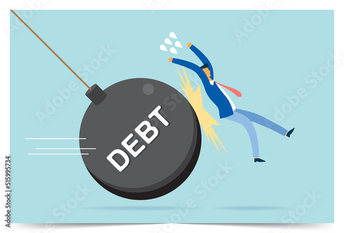 Business people affected by big debt