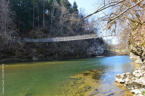 Hängebrücke über der Donau bei Inzigkofen, Landkreis Sigmaringen photo