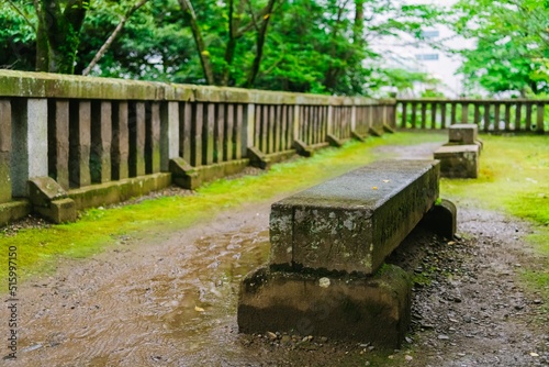 wooden bridge in the park