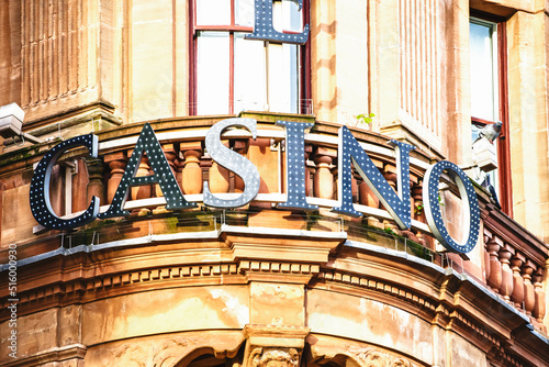 LONDON, UK - 20 FEBRUARY, 2017: Casino sign