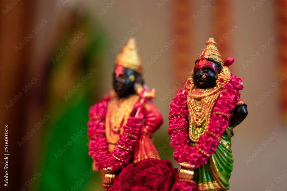 God and Goddess Vitthal Rakhumai Statue in hinduism God and Goddess Vitthal Rakhumai Statue in hinduism