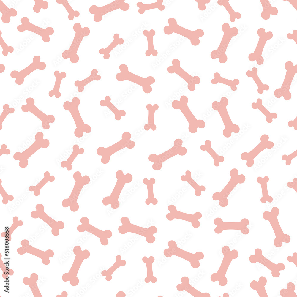 Pink bone treat seamless pattern. Pink bone treat seamless pattern.
