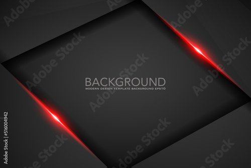 abstract metallic red black frame layout modern tech design template background , Black and red background. Vector graphic template design