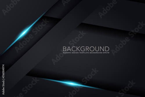 abstract metallic black blue frame sport design concept innovation background - Vector 