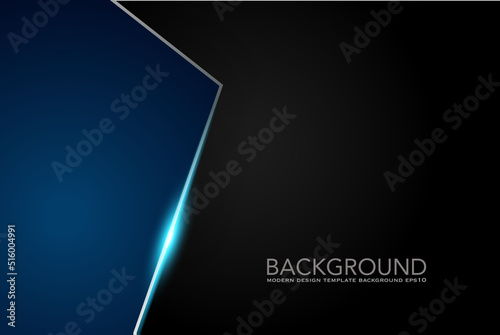 abstract metallic black blue frame sport design concept innovation background - Vector	