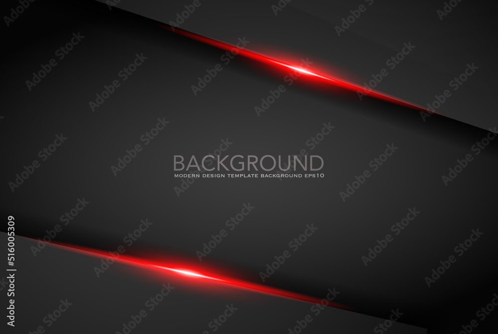 abstract metallic red black frame layout modern tech design template background , Black and red background. Vector graphic template design