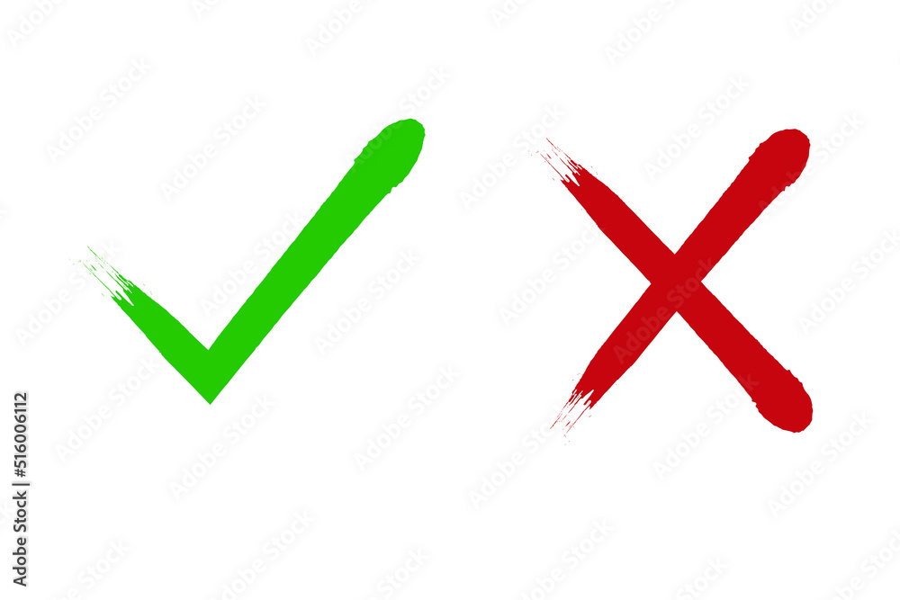tick and cross tick and cross