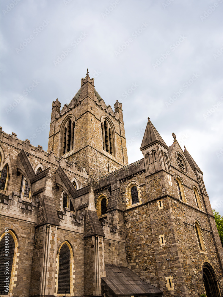 Christ Church Cathedral in the center of Dublin, Ireland.