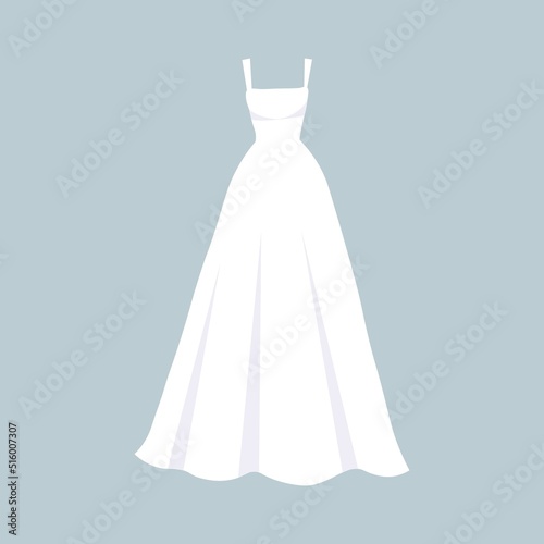 Elegant white dress for bride