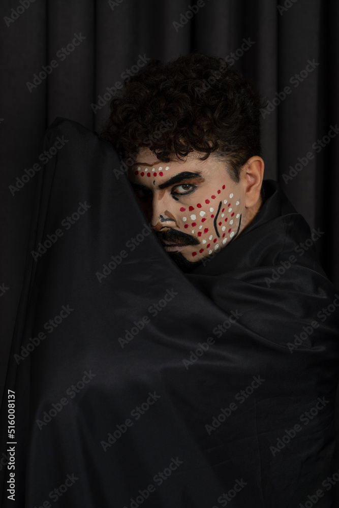 Vertical portrait of handsome warrior Vertical portrait of handsome warrior