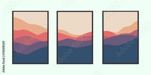 Abstract mountains for a stylish background © Iryna