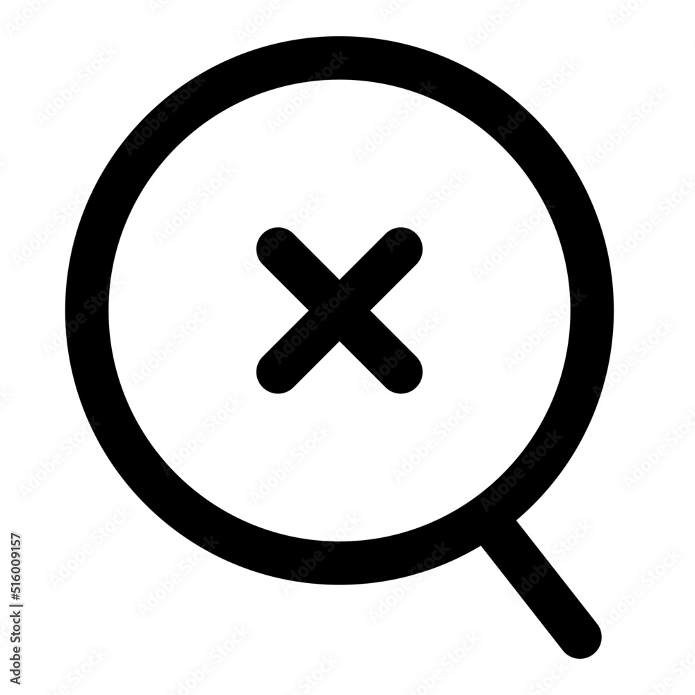 Obraz premium search vector icon, magnifying glass flat icon for apps and websites