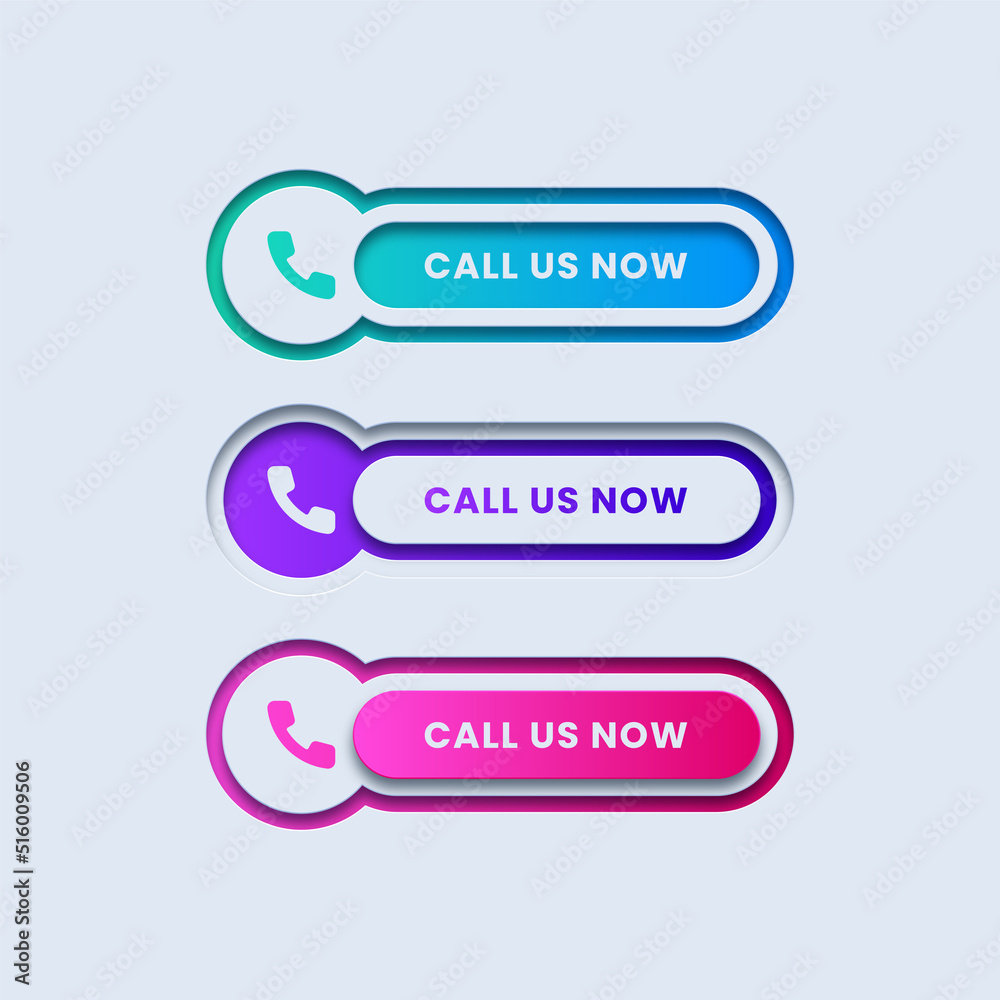 Obraz premium Modern call us now button