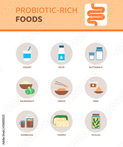 Probiotic-rich food for better digestive health