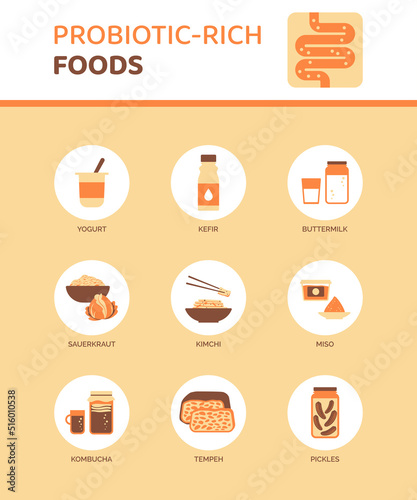 Probiotic-rich food for better digestive health