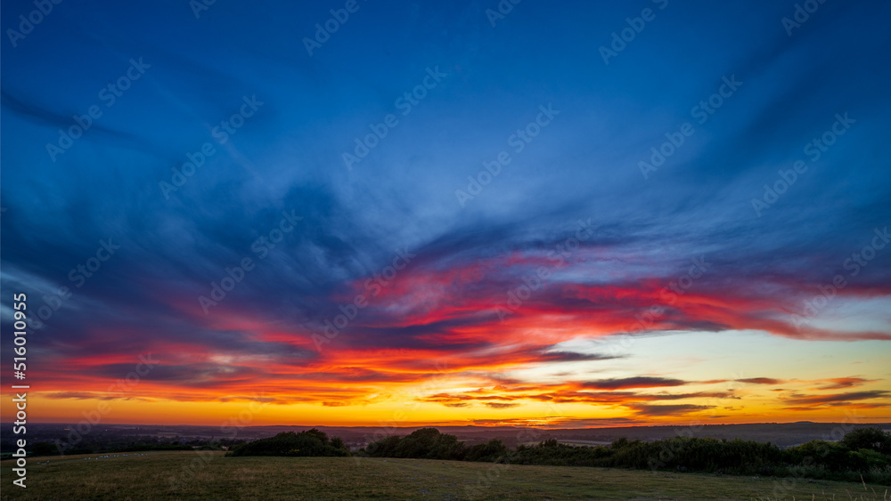 A stunning sunset over the South Downs