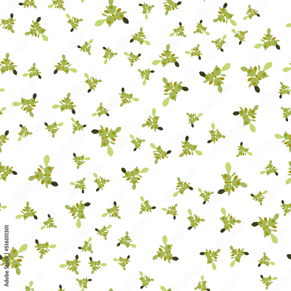Seamless vector pattern with olives and olive leaves on a white background. Illustration for the label of olive oil, canned olives, olive product packaging. Vegetable texture Seamless vector pattern with olives and olive leaves on a white background. Illustration for the label of olive oil, canned olives, olive product packaging. Vegetable texture