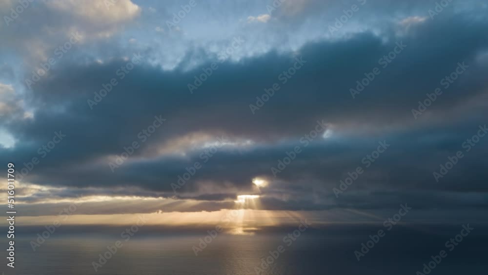 Aerial sunset clouds timelapse background Aerial sunset clouds timelapse background