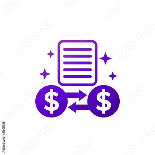 transaction info icon on white