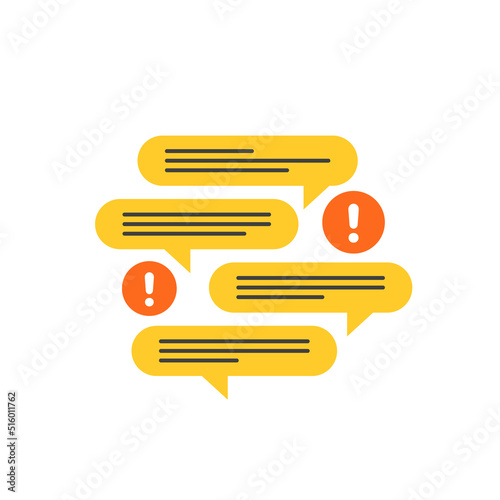 too many emails, messages icon, flat vector