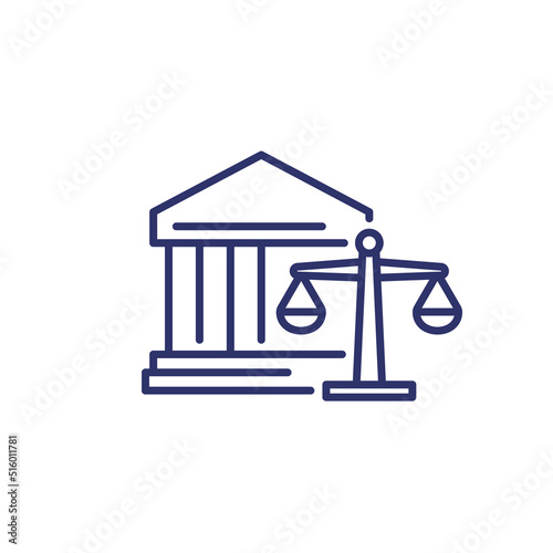 banking law, legislation line icon
