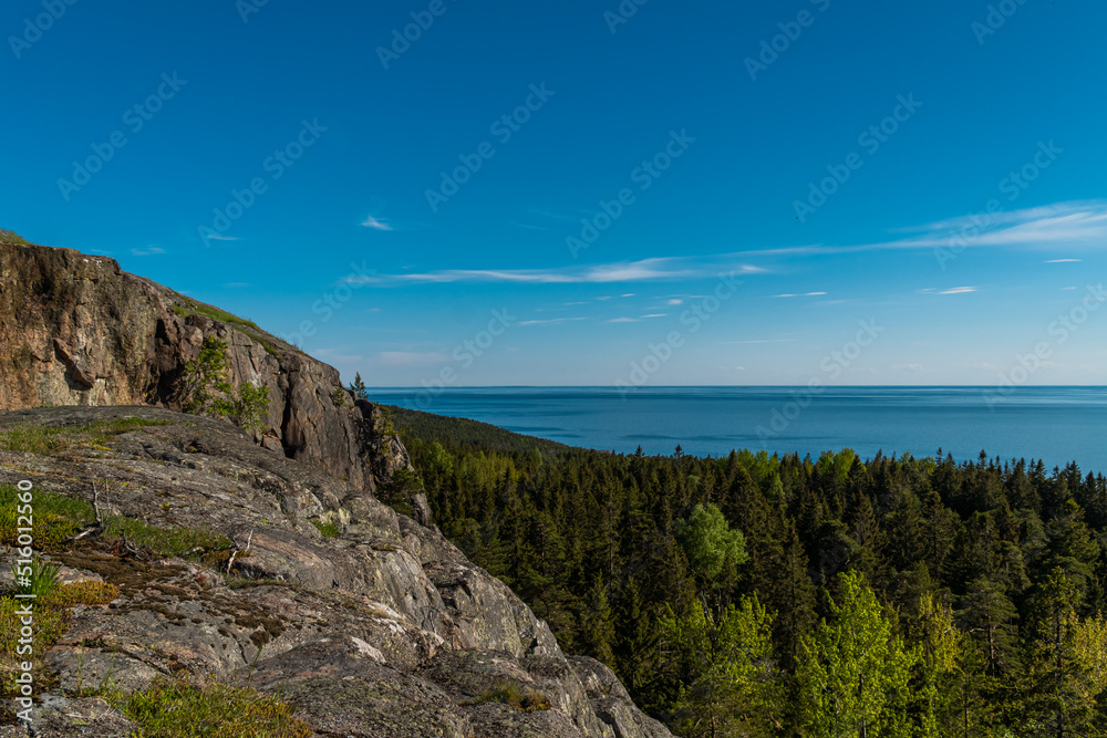 Russia. June 7, 2022. A picturesque landscape on the island of Gogland in the Gulf of Finland.
