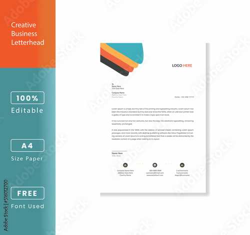 Business Stationary Letterhead Template