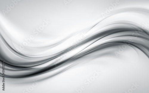 Abstract Gray White Wave Design Background © SidorArt