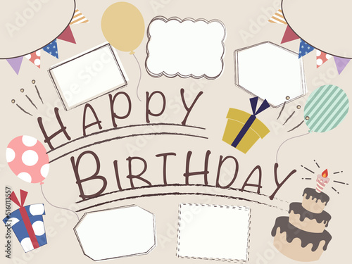 誕生日用メッセージカード