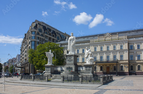 Monument to Olga, Cyril and Methodius in Kiev, Ukraine	
 photo