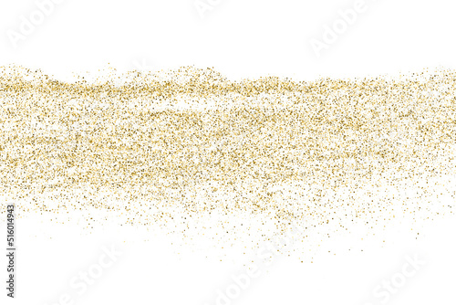 Valokuvatapetti Gold Glitter Texture Isolated On White