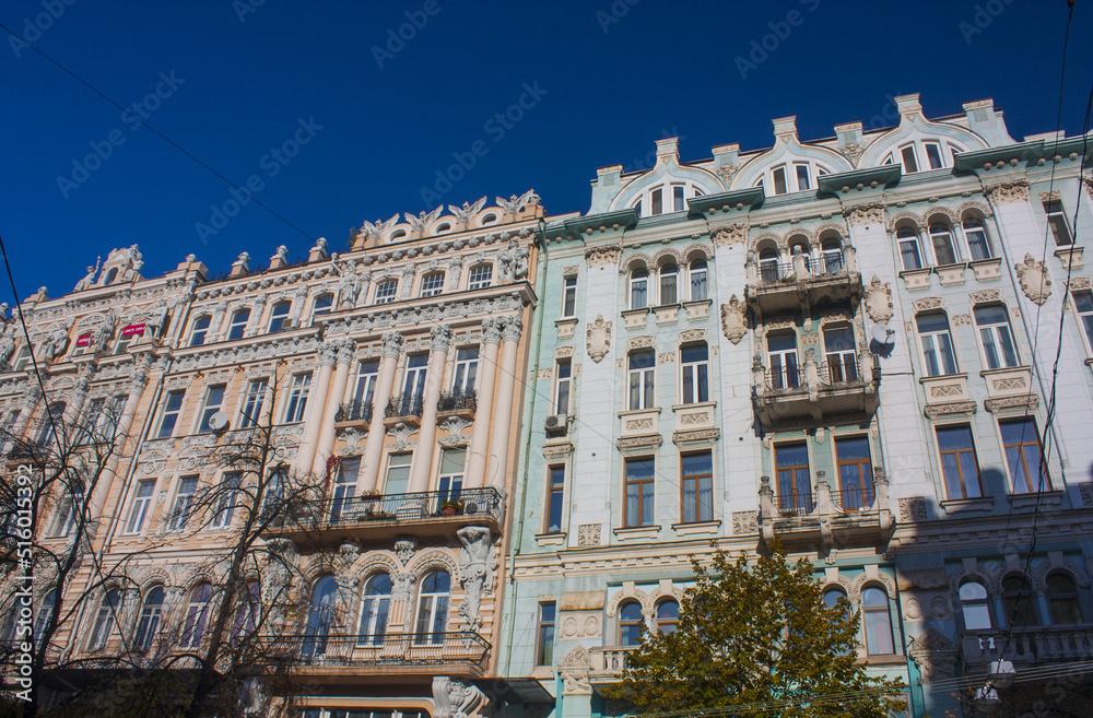 House on Institutskay street in Kiev, Ukraine