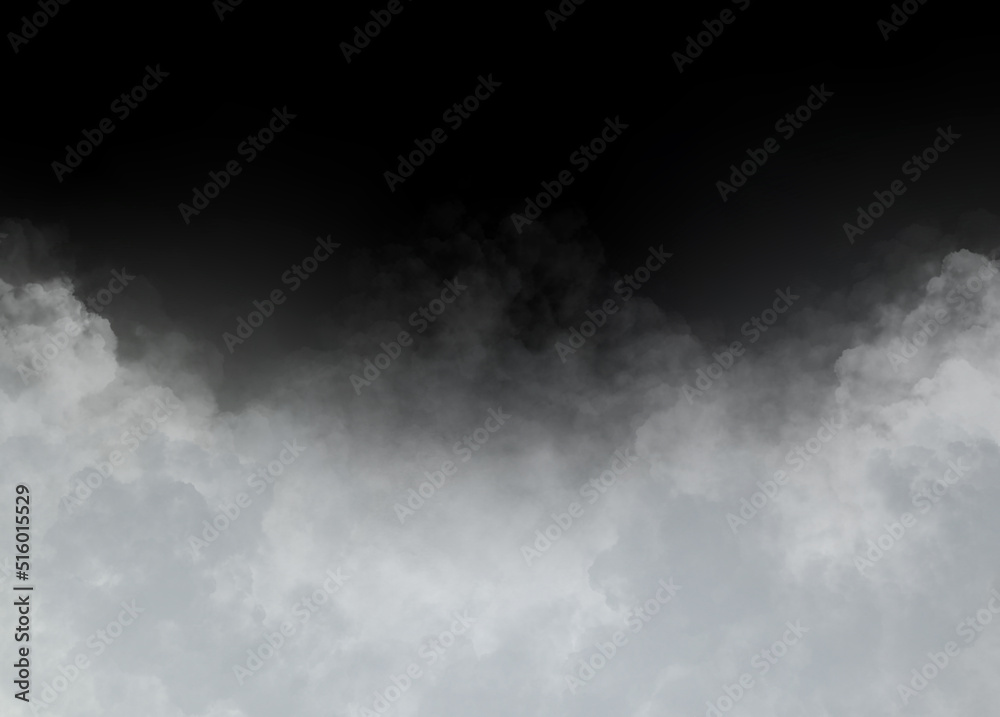 Naklejka premium 湯気 雲 煙 背景イラスト