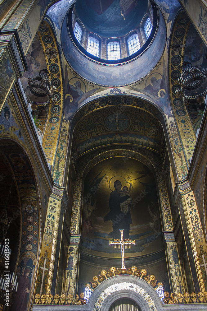Interior of St. Vladimir's Cathedral in Kyiv, Ukraine	
