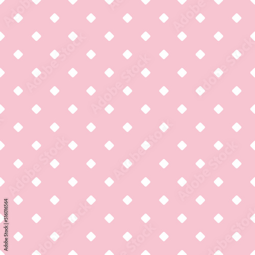 Fresh colors dot pink background. White dot pattern