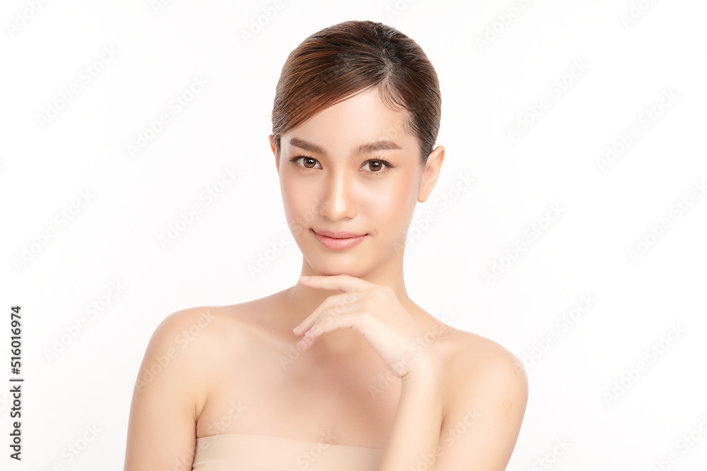 Beautiful young asian woman with clean fresh skin on white background, Face care, Facial treatment, Cosmetology, beauty and spa, Asian women portrait. Beautiful young asian woman with clean fresh skin on white background, Face care, Facial treatment, Cosmetology, beauty and spa, Asian women portrait.