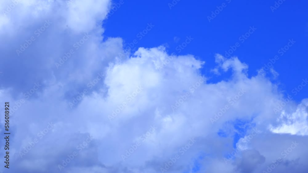 7月の青空　タイムラプス　白い雲