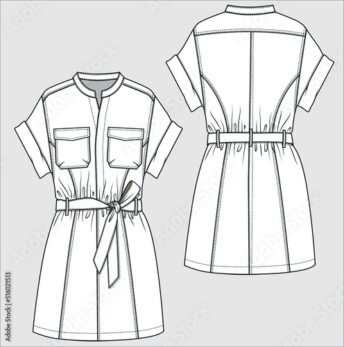 UTILITY DRESS FOR WOMEN AND GIRLS IN VECTOR