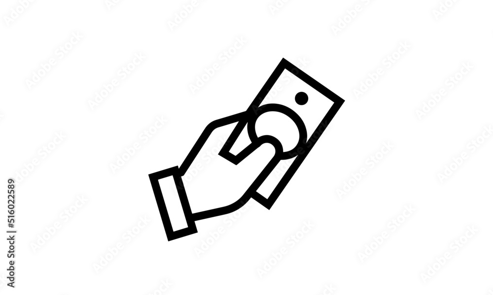  icon vector isolated on white background, Cash transparent sign , thin line design elements in outline style 