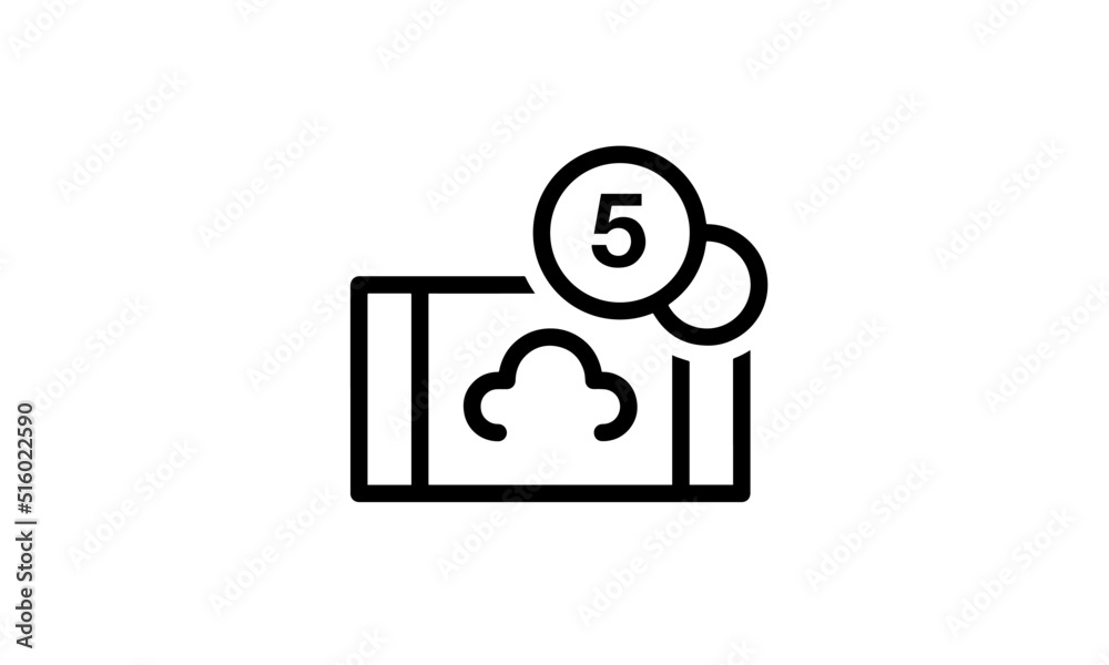 icon vector isolated on white background, Cash transparent sign , thin line design elements in outline style icon vector isolated on white background, Cash transparent sign , thin line design elements in outline style