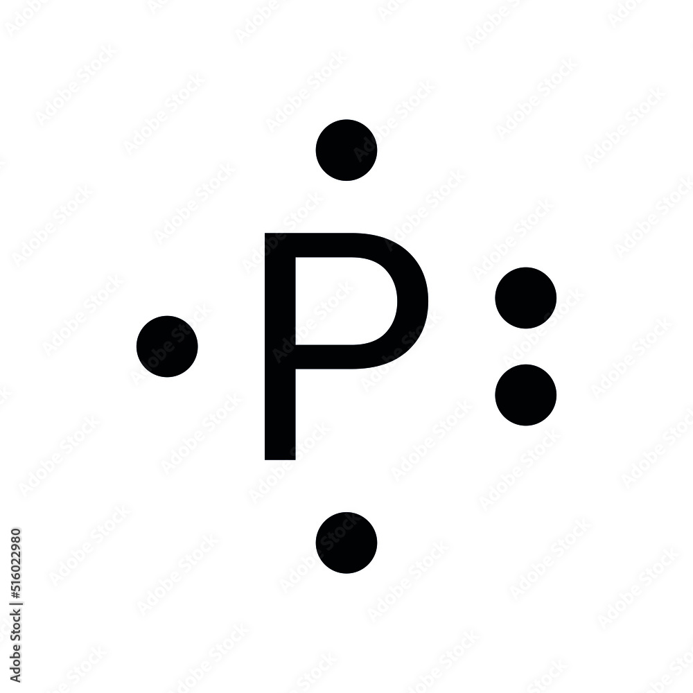 lewis dot structure of phosphorus Stock Vector | Adobe Stock