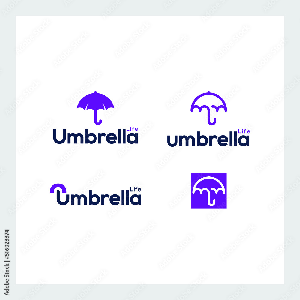 umbrella logo design, icon vector