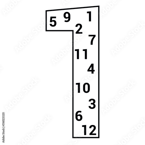 multiples poster of 1 in mathematics