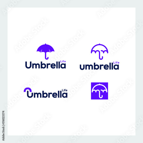 umbrella logo design, icon vector