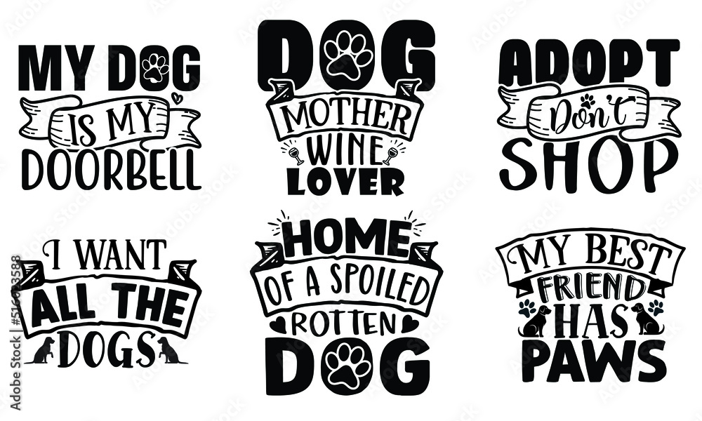 SVG designs bundle. dog t shirt design for t shirt, Mug or bag or pod