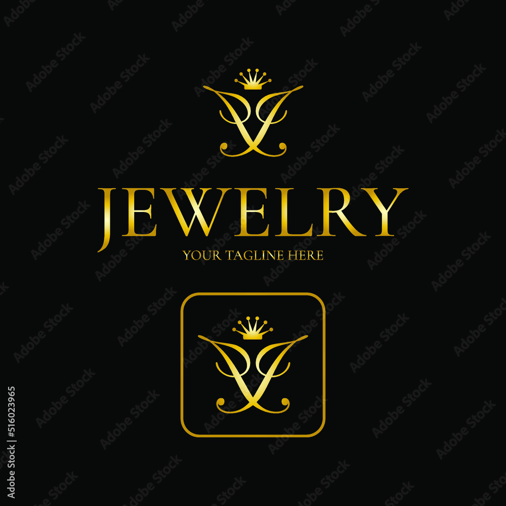 Letter j with crown luxurious logo for jewelry company Letter j with crown luxurious logo for jewelry company