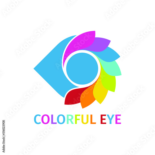 Colorful eye logo for photography or videography company